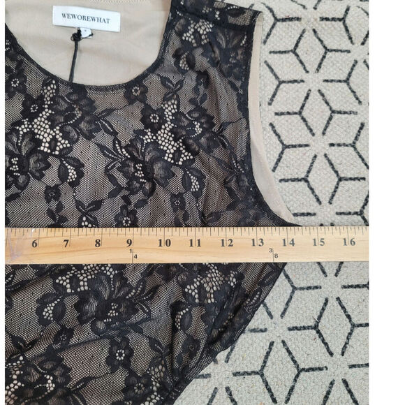 WEWOREWHAT Cutout Lace Asymmetric Midi Dress, sz Small - Picture 12 of 16